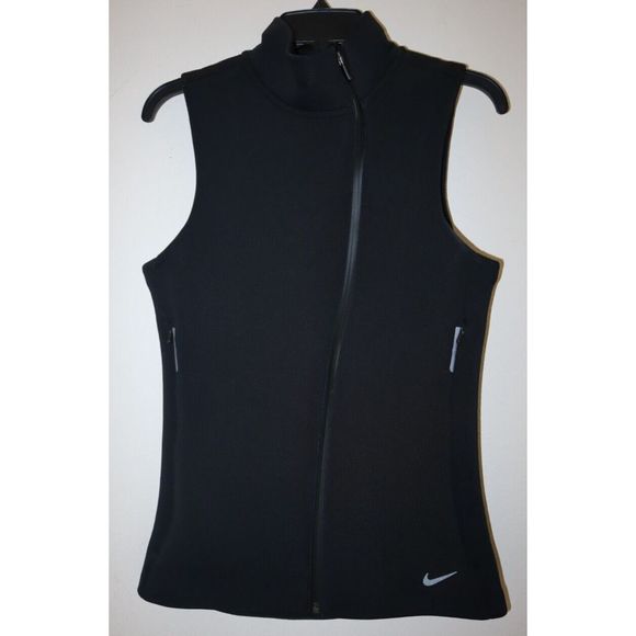 Nike 718910 010 Women's Sz S Black Therma-Sphere Max Full Zip Training Vest $155 - Picture 1 of 7
